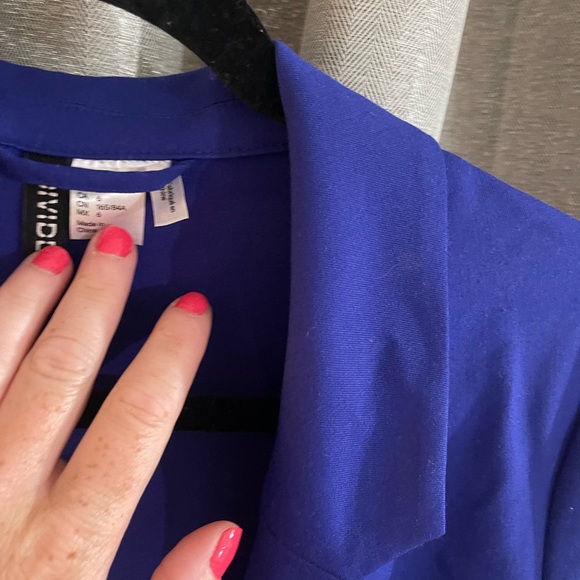 H&M women’s size 6 bright blue oversized blazer - Picture 1 of 3